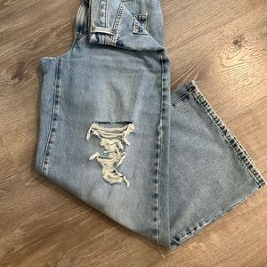 Levi's Distressed Denim Flare Jeans
